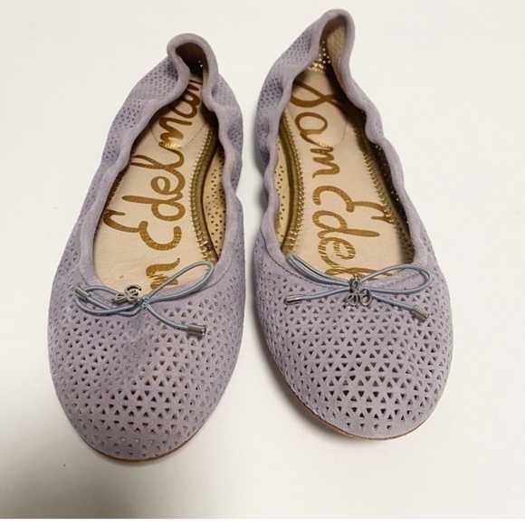 Sam Edelman Women's Perforated Lavender Flats - Picture 1 of 4